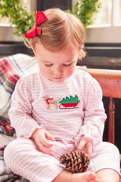 Applique Ruffled Romper - Holiday Lab