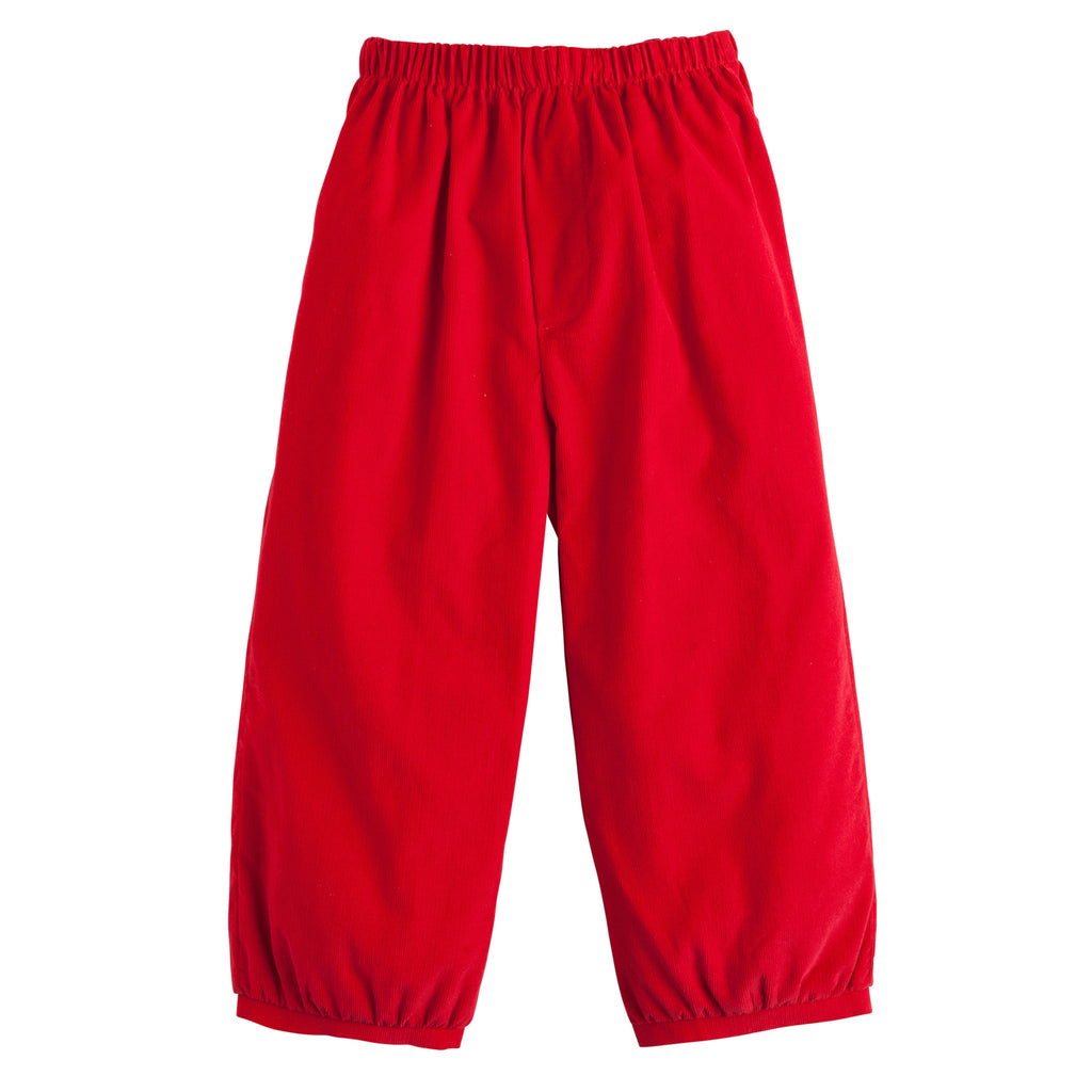 Banded Pants - Red Corduroy