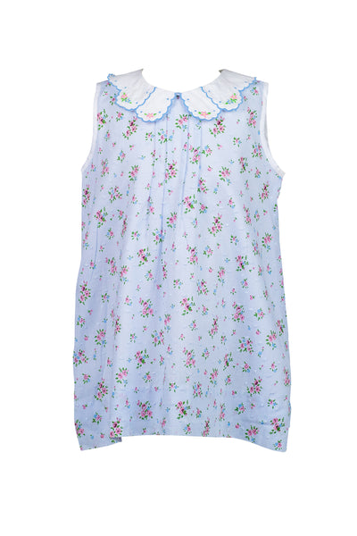 Bea Blue Floral Dotted Swiss Dress