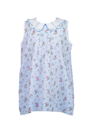 Bea Blue Floral Dotted Swiss Dress