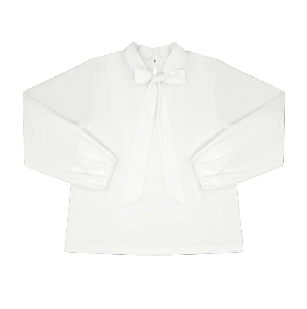 Beatrice Bow Blouse - Classic White