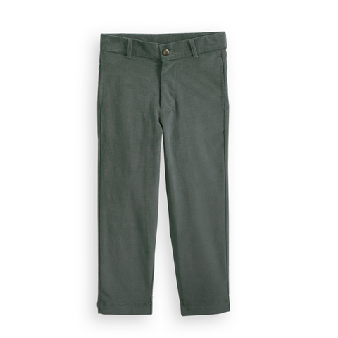 Stretch Twill Boy's Slim Pant, leaf green twill