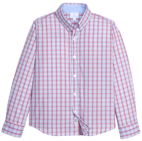 Button Down Shirt - Patriotic Plaid