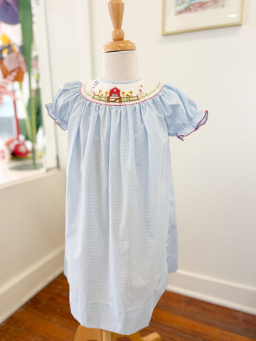 Emma Farm Smocked Bishop Dress