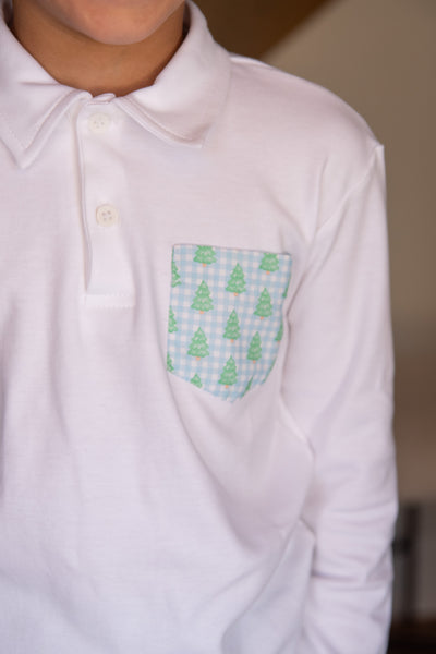 Carter Pant Set - Gingham Christmas Tree