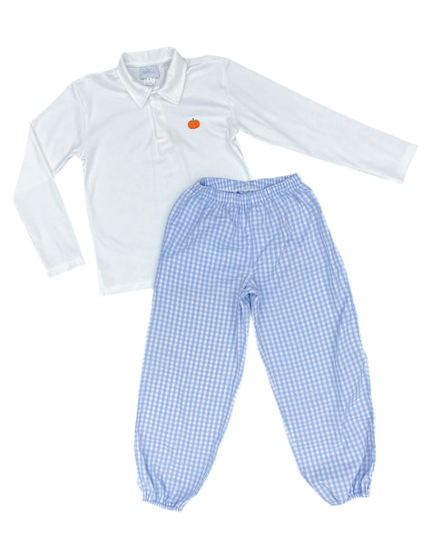Conrad Pant Set with Pumpkin Polo