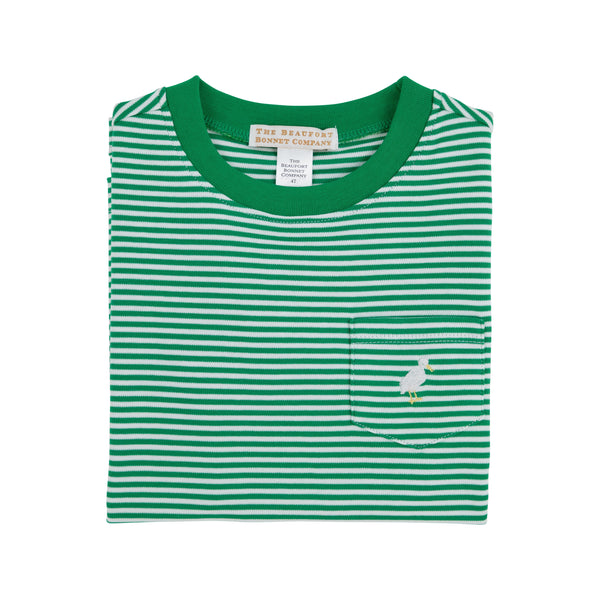 Carter Crewneck - Kiawah Kelly Green Stripe