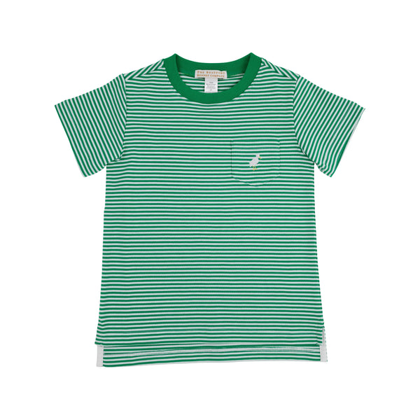 Carter Crewneck - Kiawah Kelly Green Stripe