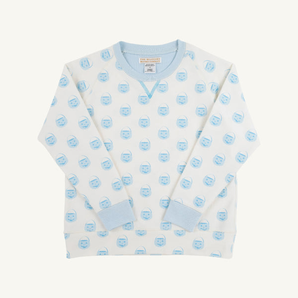 Cassidy Comfy Crewneck - Vintage Prep Pumpkin Pails