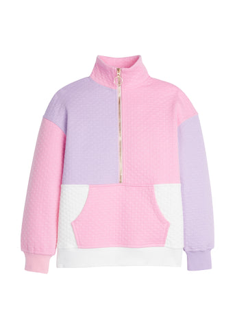 Color Block Pullover - Pink & Lilac