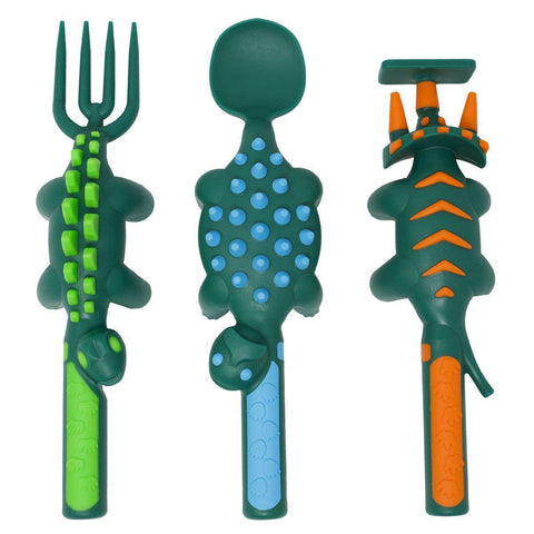Dinosaur Utensils - green or pink