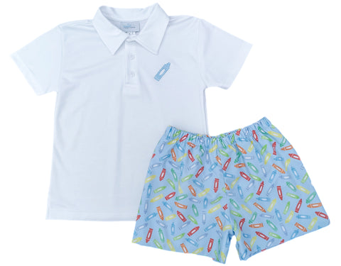 Conrad Shorts - Blue Crayon
