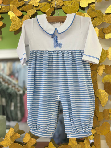 LS Peter Pan Romper - Giraffe