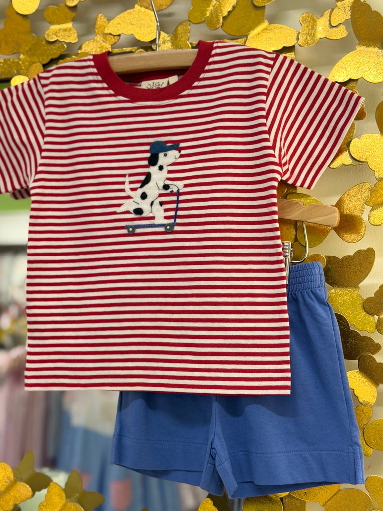 Dalmatian on Scooter Short Set