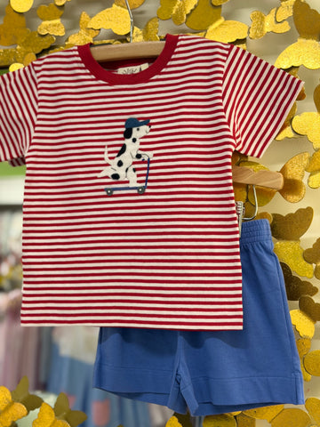 Dalmatian on Scooter Short Set