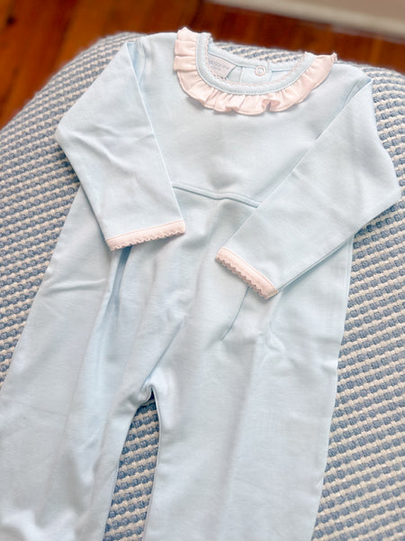 Coverall with Ruffle Neck