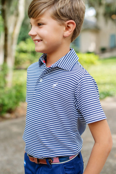 Prim and Proper Polo - Nantucket Navy Stripe