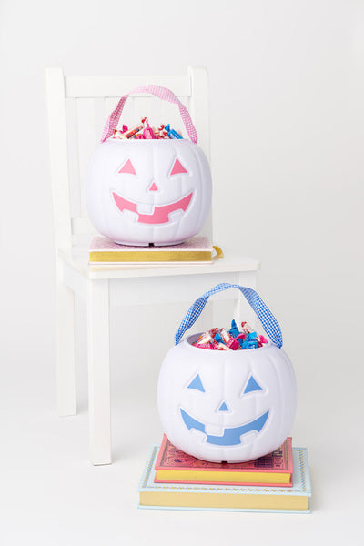 Sir Proper's Pumpkin Pail - White/Blue