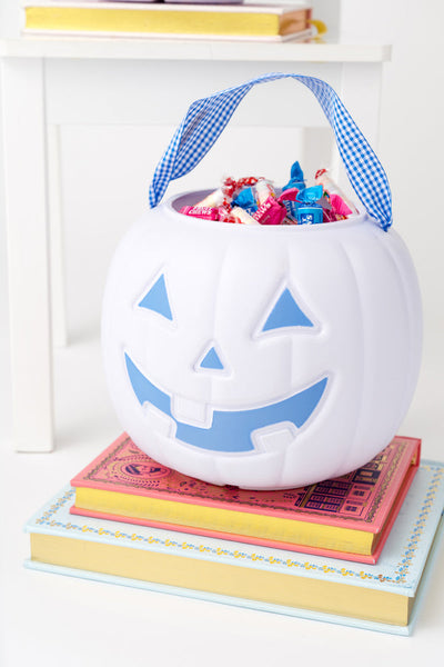 Sir Proper's Pumpkin Pail - White/Blue