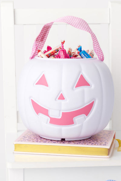 Sir Proper's Pumpkin Pail - White/Pink