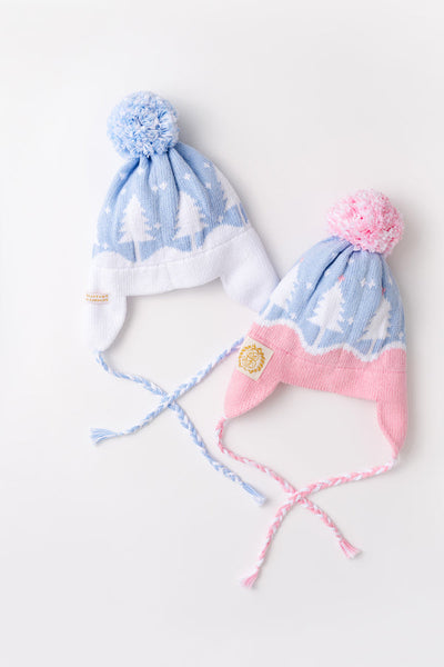 Parrish Pom Pom Hat - Beale Street Blue/Palm Beach Pink