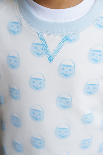 Cassidy Comfy Crewneck - Vintage Prep Pumpkin Pails