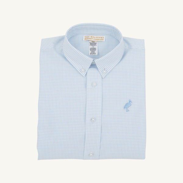 Dean's List Dress Shirt - Barrington Blue Mini Windowpane