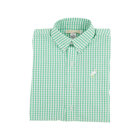 Dean's List Dress Shirt - Kiawah Kelly Green Windowpane