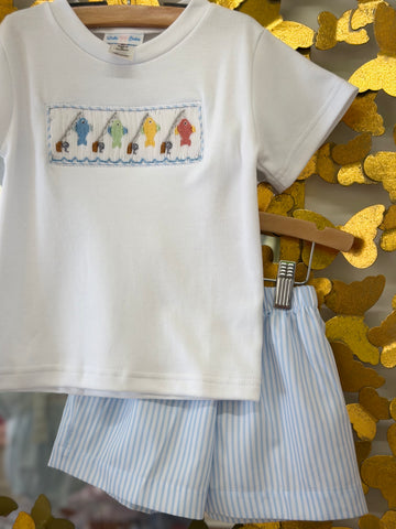 Gone Fishing Smocked Short Set