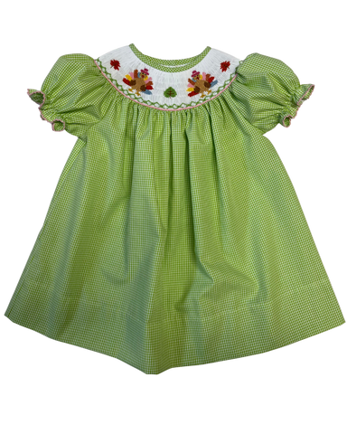 Turkey Smocked Bishop Dress