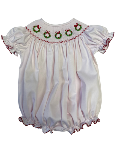 Emmie Smocked Bubble - Wreath