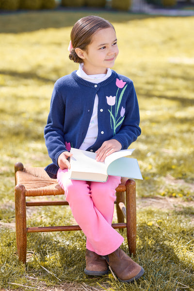 Embroidered Cardigan - Tulips