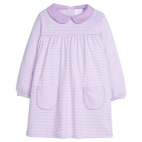 Evelyn Dress - Lavender Stripe