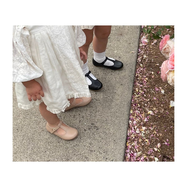 Eleanor T-Strap Flat - Latte
