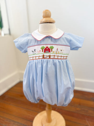 Noah Farm Smocked Bishop Bubble