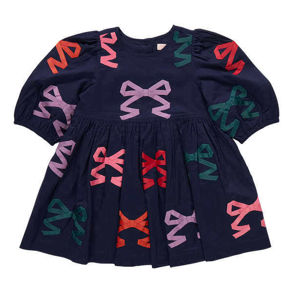 Brooke Dress - Multi Bow Applique
