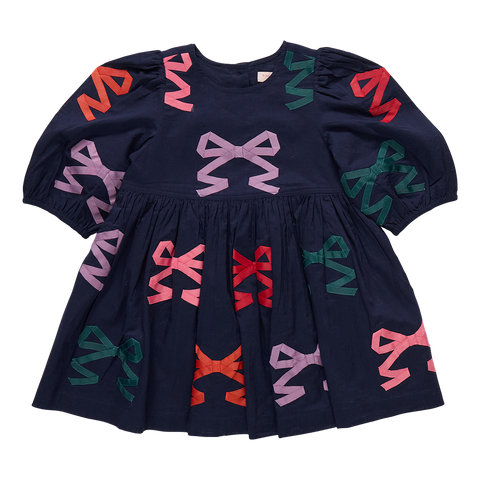 Brooke Dress - Multi Bow Applique