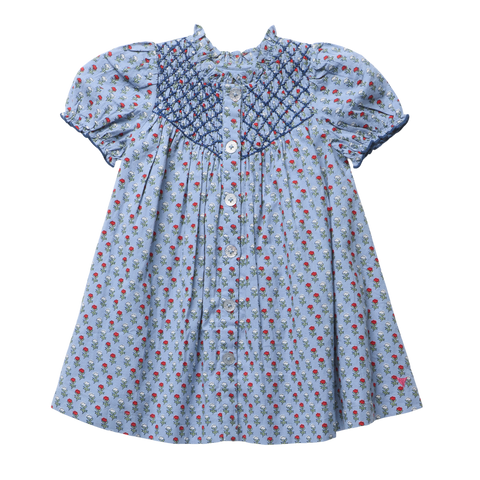 Girls Lucia Dress - Light Blue Carnation