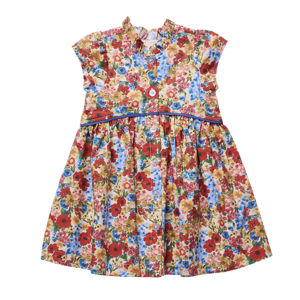 Girls Fatima Dress - Watercolor Meadow