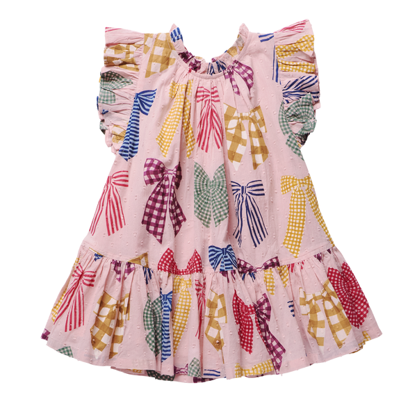 Girls Harper Dress - Patterned Bows