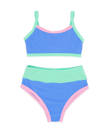 Retro Ringer Bikini - Blue Jay