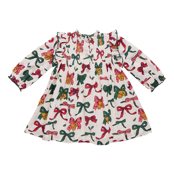 Jaipur Dress - Christmas Bows and Bells