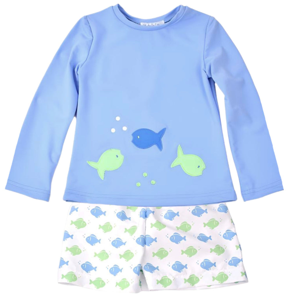 Fish Rash Guard Swim Set