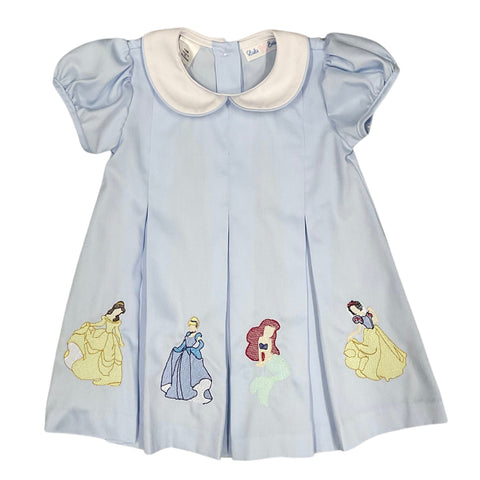 Embroidered Princess Dress, blue