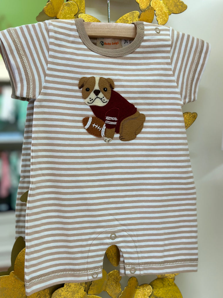 Bulldog Football Romper