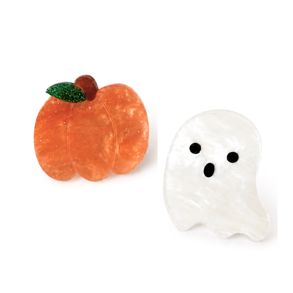 Ghost and Pumpkin Hair Claws