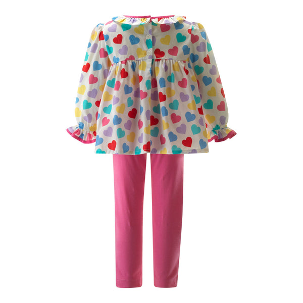 Confetti Heart Blouse & Legging Set