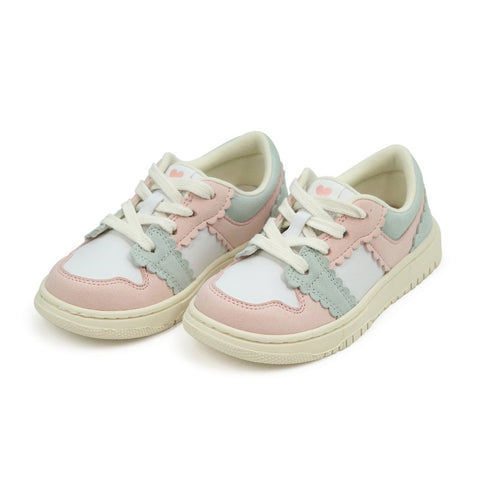 Erica Scalloped Sneaker - Pink/Sage