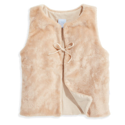 Garbo Vest - Camel Faux Fur