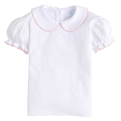 Girls Peter Pan Blouse - Light Pink